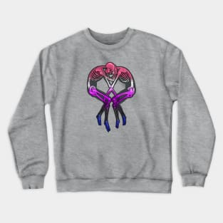 Genderfluid Flag Skeleton Love Crewneck Sweatshirt
